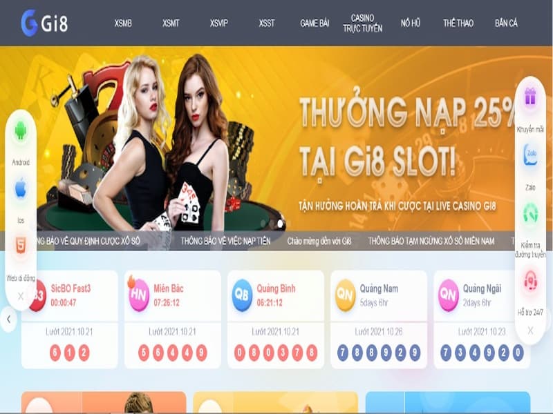 Ưu đãi có tại Gi8