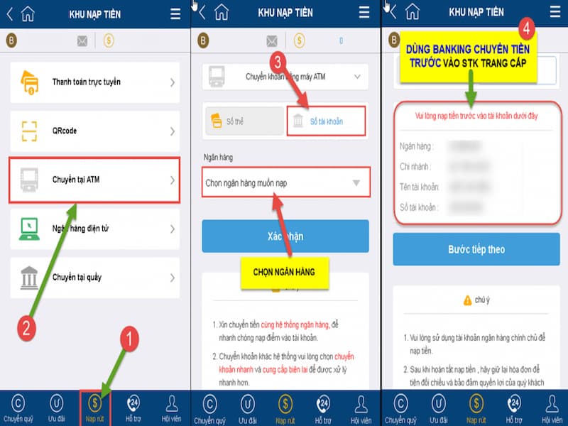 Hướng dẫn cách gửi tiền tại nhà cái Kubet