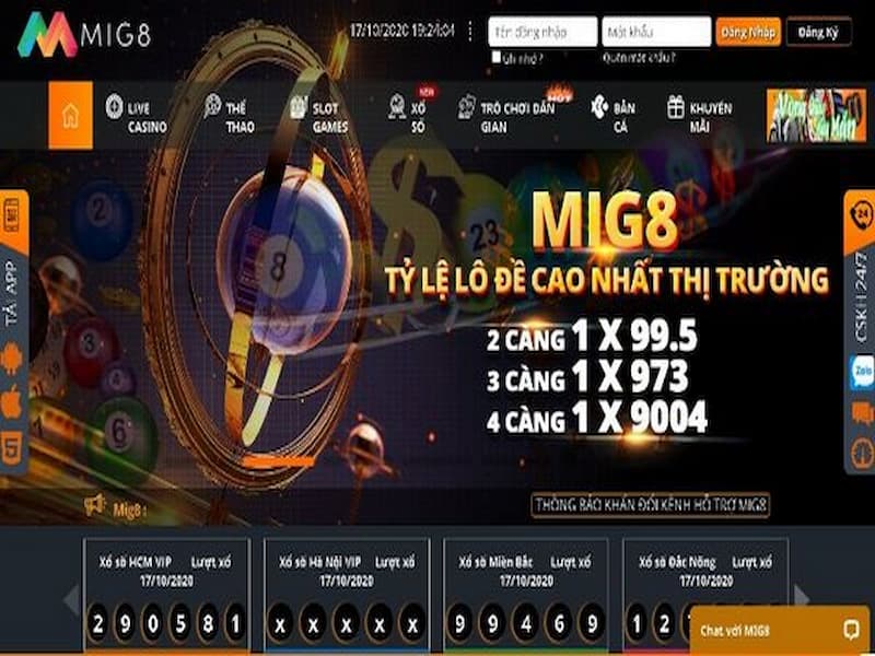 Mig8 đang được mệnh danh là thiên đường cá cược